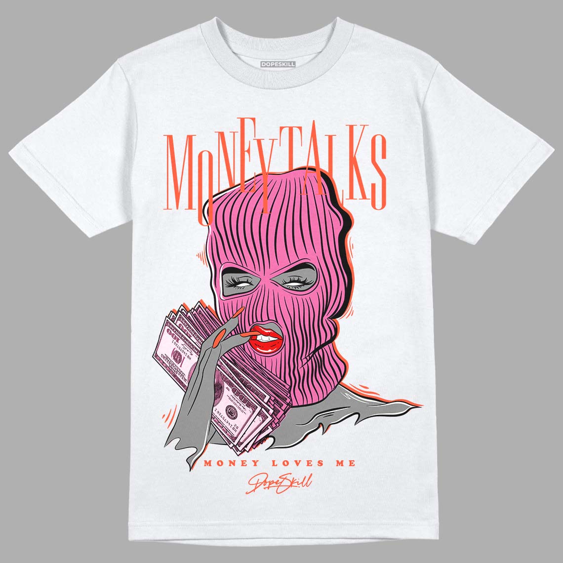 GS Pinksicle 5s DopeSkill T-Shirt Money Talks Graphic - White 