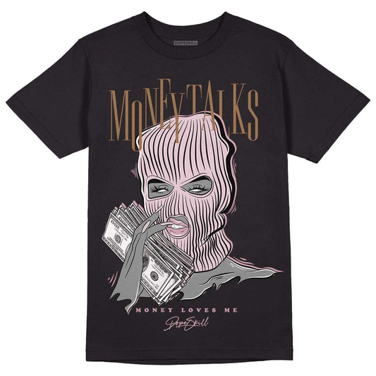 Dunk Low Teddy Bear Pink DopeSkill T-Shirt Money Talks Graphic - Black 