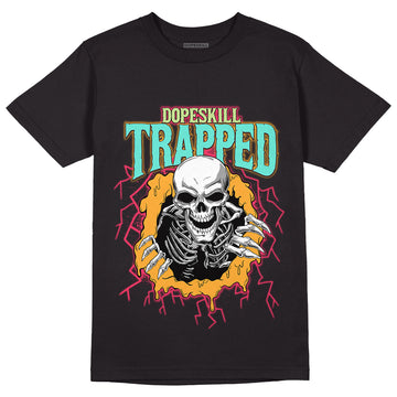 Jordan 1 Low Flyease Bio Hack DopeSkill T-Shirt Trapped Halloween Graphic - Black