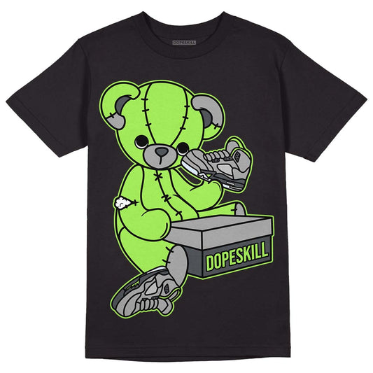 Green Bean 5s DopeSkill T-Shirt Sneakerhead BEAR Graphic - Black 