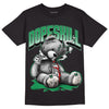 Jordan 2 Retro Lucky Green DopeSkill T-Shirt Sick Bear Graphic Streetwear - Black 