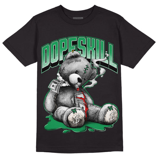 Jordan 2 Retro Lucky Green DopeSkill T-Shirt Sick Bear Graphic Streetwear - Black 