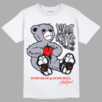 Jordan 13 Retro 'Black Flint' DopeSkill T-Shirt Love Kills Graphic Streetwear - White