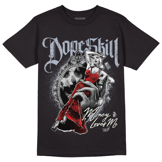 Jordan 3 Retro White Cement Reimagined DopeSkill T-Shirt Money Loves Me Graphic Streetwear - Black