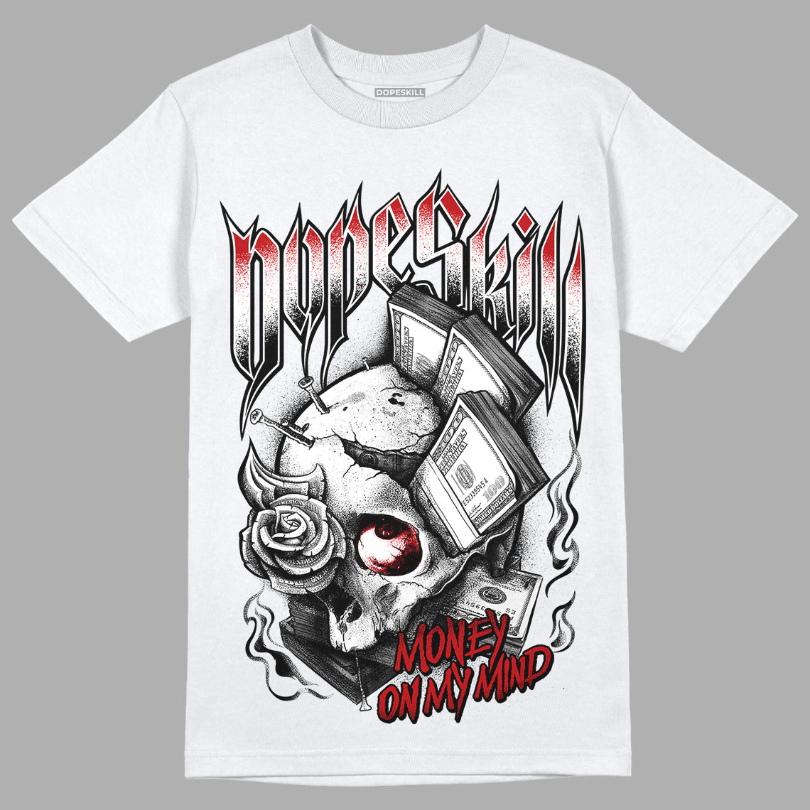 Playoffs 13s DopeSkill T-Shirt Money On My Mind Graphic - White