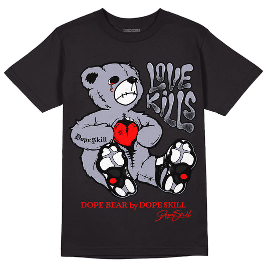 Jordan 13 Retro 'Black Flint' DopeSkill T-Shirt Love Kills Graphic Streetwear - Black