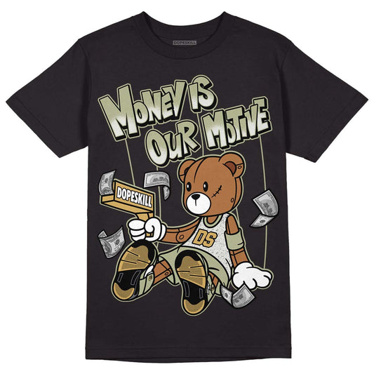 Jade Horizon 5s DopeSkill T-Shirt Money Is Our Motive Bear Graphic - Black 