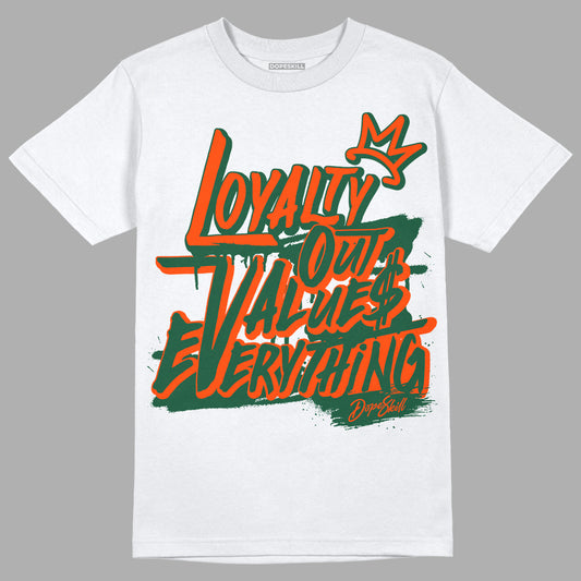 Dunk Low Team Dark Green Orange DopeSkill T-Shirt LOVE Graphic - White