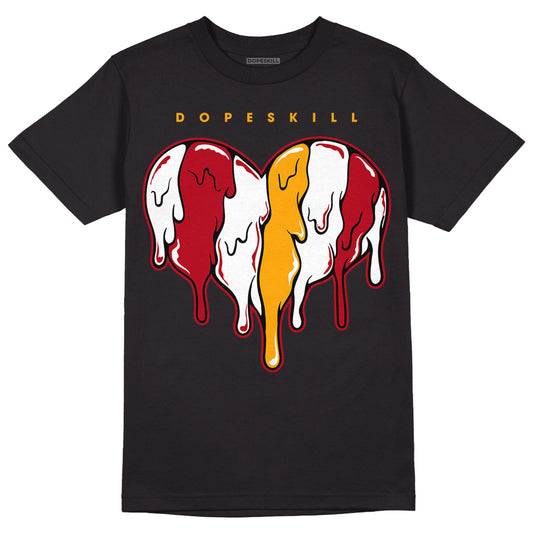 Cardinal 7s DopeSkill T-Shirt Slime Drip Heart Graphic - Black 