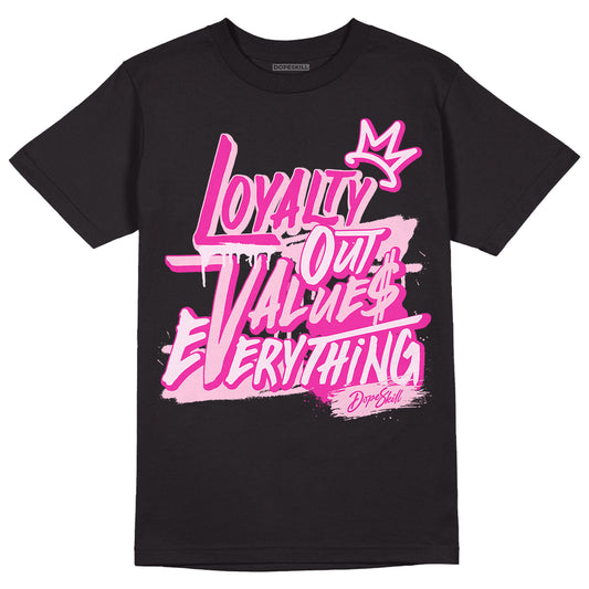 Triple Pink Dunk Low DopeSkill T-Shirt LOVE Graphic - Black