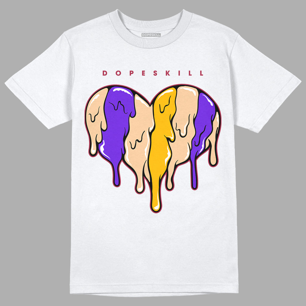 Afrobeats 7s SE DopeSkill T-Shirt Slime Drip Heart Graphic - White