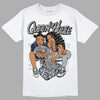 Midnight Navy 4s DopeSkill T-Shirt Queen Of Hustle Graphic - White