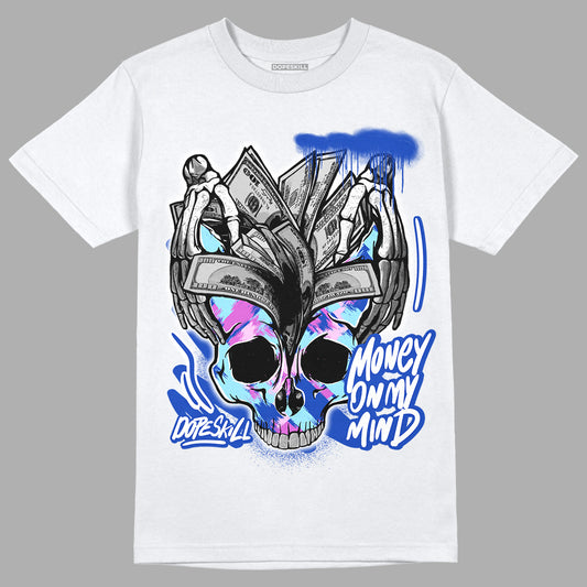Hyper Royal 12s DopeSkill T-Shirt MOMM Skull Graphic - White