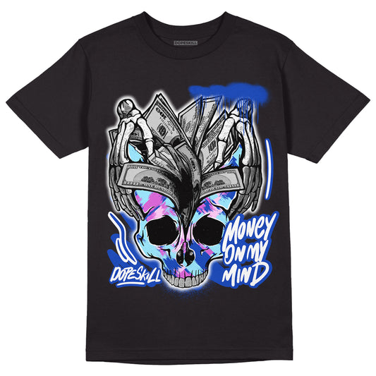 Hyper Royal 12s DopeSkill T-Shirt MOMM Skull Graphic - Black