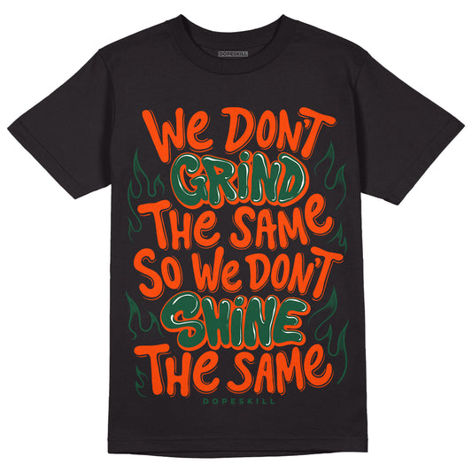 Dunk Low Team Dark Green Orange DopeSkill T-Shirt Grind Shine Graphic - Black