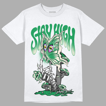 Jordan 2 Retro Lucky Green DopeSkill T-Shirt Stay High Graphic Streetwear  - White 