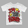 Fire Red 3s DopeSkill Toddler Kids T-shirt I'm The Future Graphic - White 