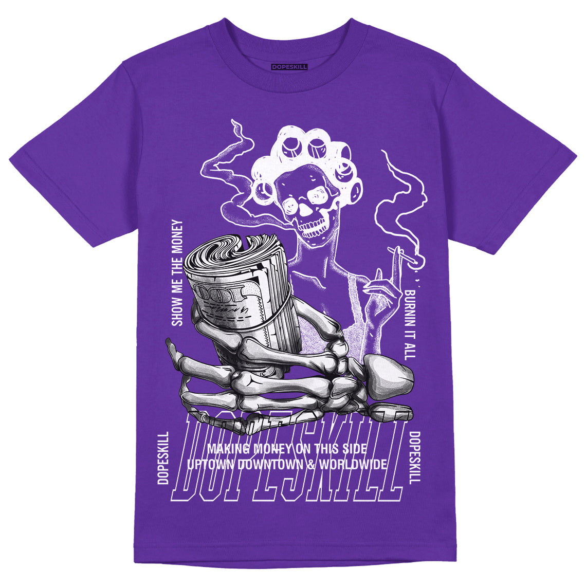 PURPLE Collection DopeSkill Purple T-shirt Show Me The Money Graphic - Purple 