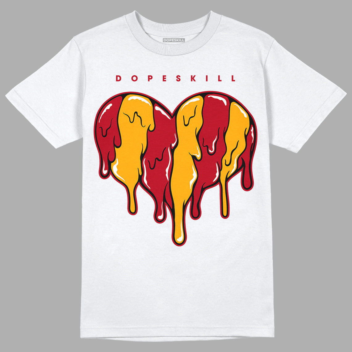 Cardinal 7s DopeSkill T-Shirt Slime Drip Heart Graphic - White 