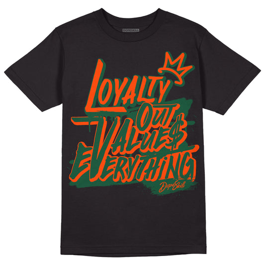 Dunk Low Team Dark Green Orange DopeSkill T-Shirt LOVE Graphic - Black