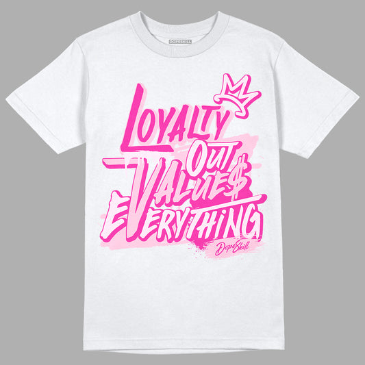 Triple Pink Dunk Low DopeSkill T-Shirt LOVE Graphic - White 