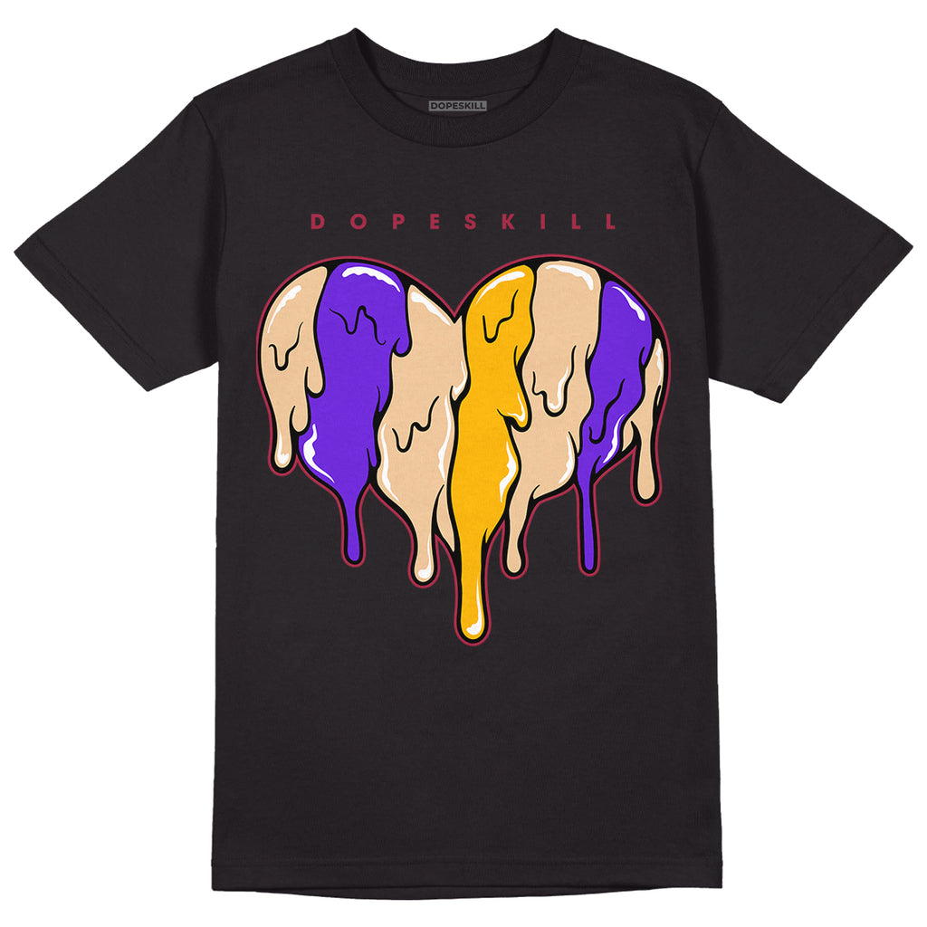 Afrobeats 7s SE DopeSkill T-Shirt Slime Drip Heart Graphic - Black