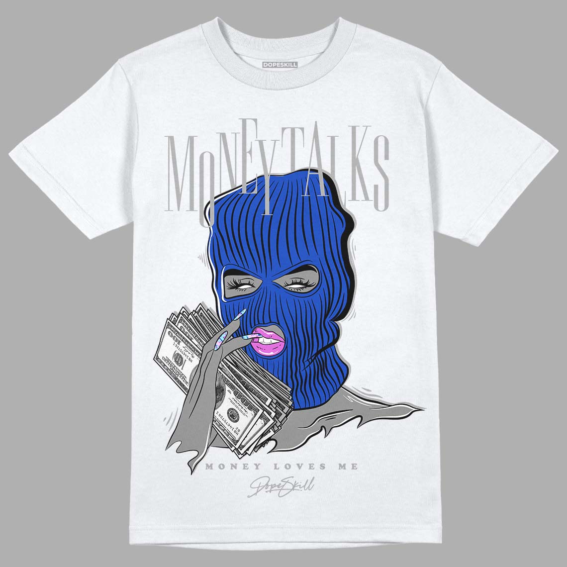 Hyper Royal 12s DopeSkill T-Shirt Money Talks Graphic - White 