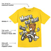 Lightning 4s DopeSkill Tour Yellow T-shirt Money Is Our Motive Bear Graphic