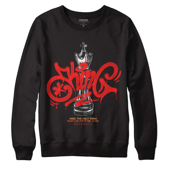 Jordan 5 "Dunk On Mars" DopeSkill Sweatshirt King Chess Graphic Streetwear - Black