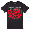 Red Thunder 4s DopeSkill T-shirt Queen Graphic - Black