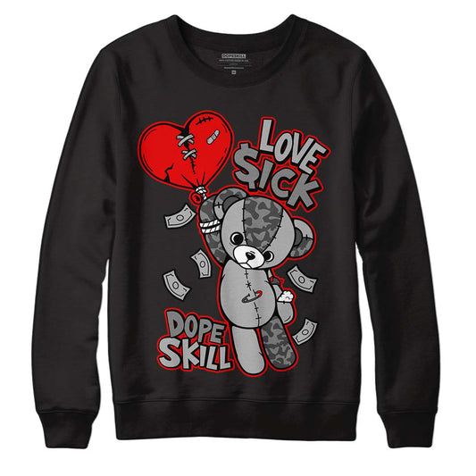 Jordan 5 Retro P51 Camo DopeSkill Sweatshirt Love Sick Graphic Streetwear - Black 