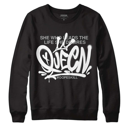 Jordan 1 High 85 Black White DopeSkill Long Sleeve T-Shirt Queen  Graphic Streetwear  - Black