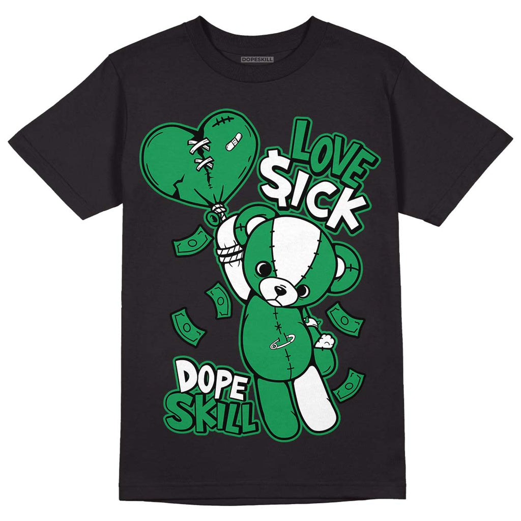 Jordan 6 Rings "Lucky Green" DopeSkill T-Shirt Love Sick Graphic Streetwear - Black