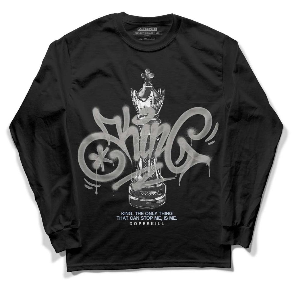 Jordan 6 Retro Cool Grey DopeSkill Long Sleeve T-Shirt King Chess Graphic Streetwear - Black
