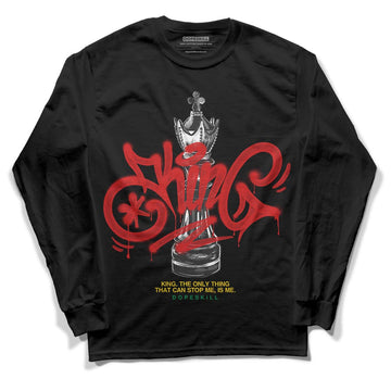 Black History Collection DopeSkill Long Sleeve T-Shirt King Chess Graphic - Black