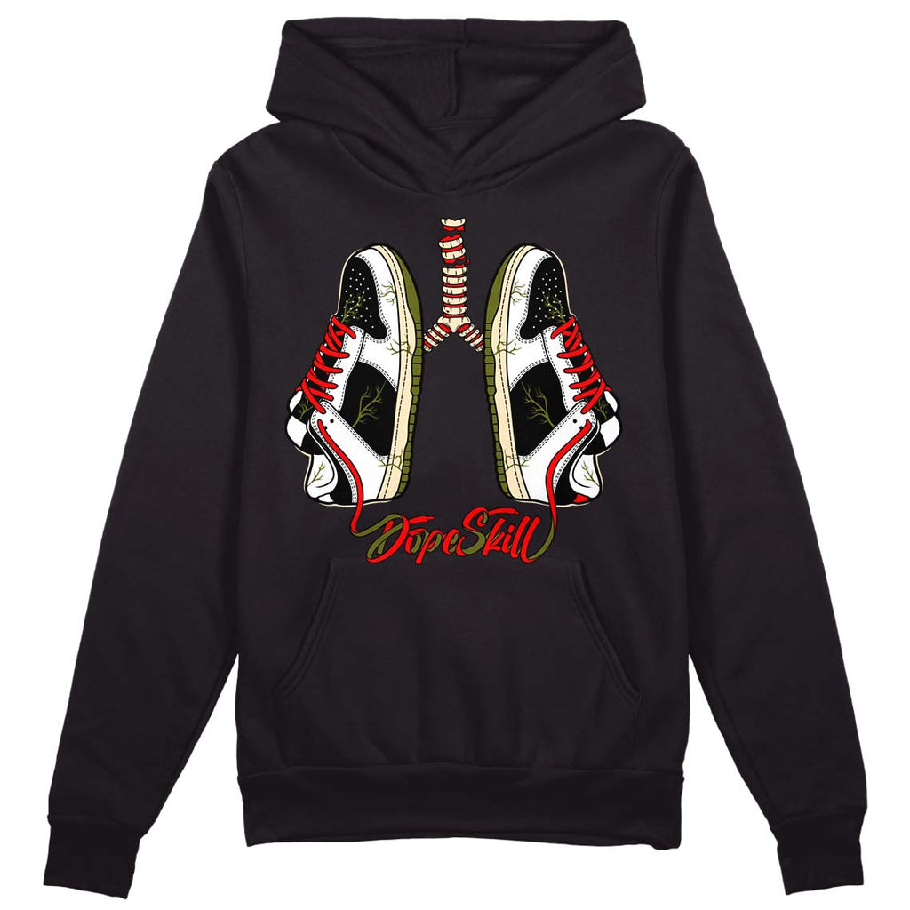 Travis Scott x Jordan 1 Low OG “Olive” DopeSkill Hoodie Sweatshirt Breathe Graphic Streetwear - Black