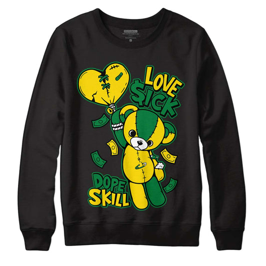 Dunk Low Reverse Brazil DopeSkill Sweatshirt Love Sick Graphic - Black