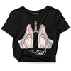 Air Jordan 1 High OG WMNS Washed Pink DopeSkill Women's Crop Top Breathe Graphic Streetwear - Black