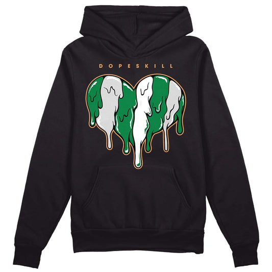 Nike SB x Jordan 4 “Pine Green” DopeSkill Hoodie Sweatshirt Slime Drip Heart Graphic Streetwear - Black