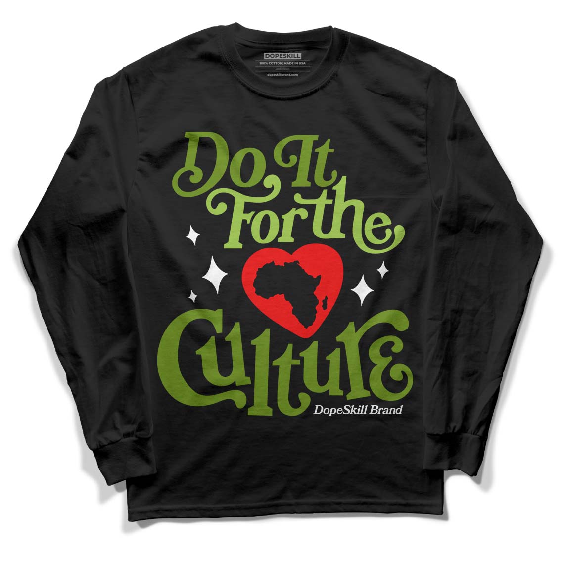 Dunk Low 'Chlorophyll' DopeSkill Long Sleeve T-Shirt Do It For The Culture Graphic Streetwear - Black