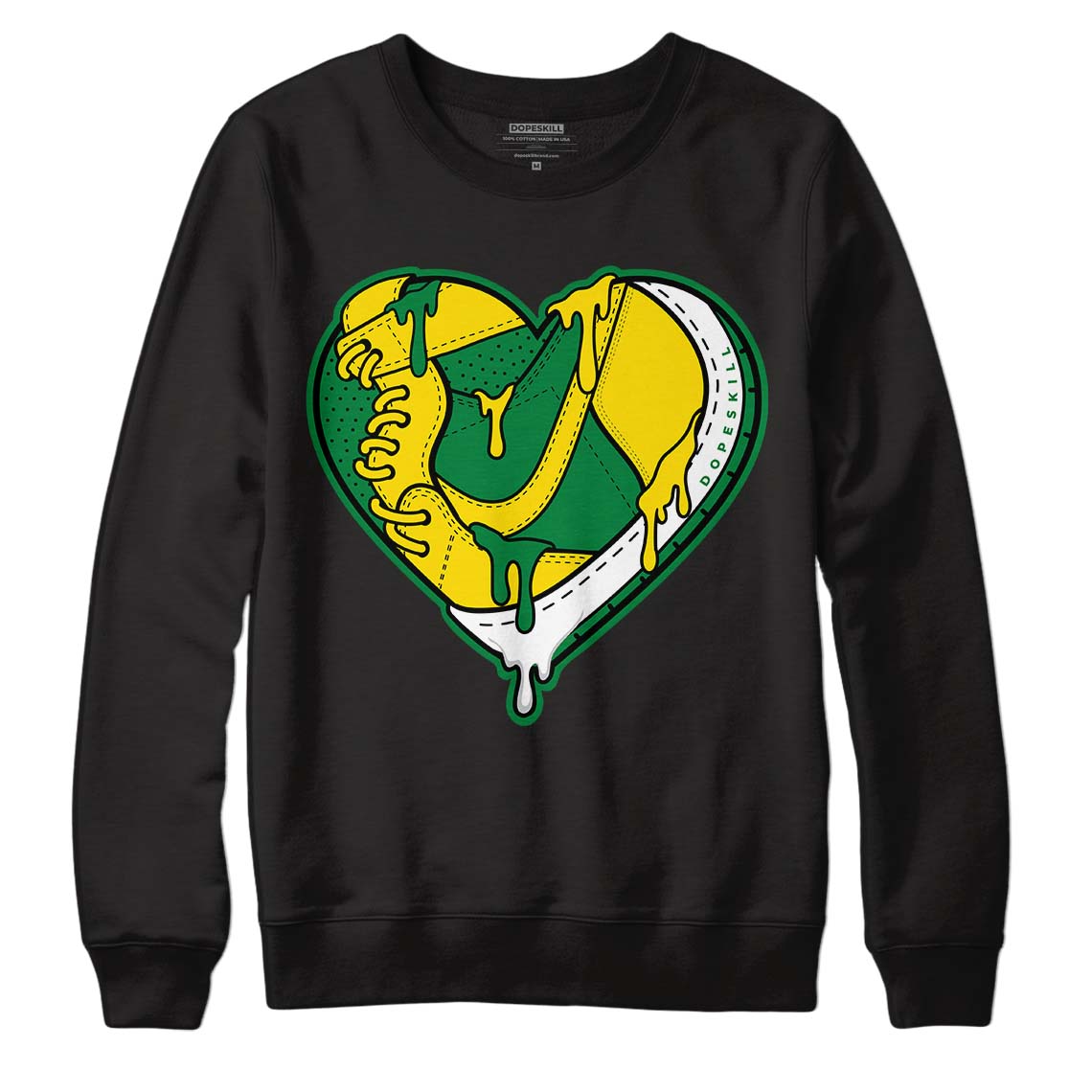 Dunk Low Reverse Brazil DopeSkill Sweatshirt Heart Jordan Graphic - Black