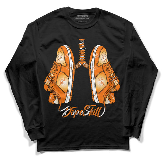 Wmns Dunk Low 'Magma Orange DopeSkill Long Sleeve T-Shirt Breathe Graphic Streetwear - Black