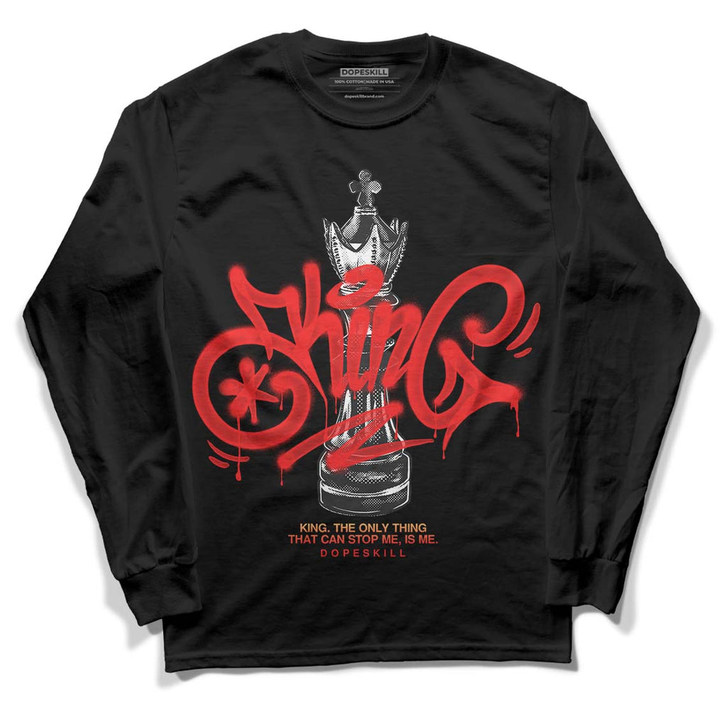 Jordan 5 "Dunk On Mars" DopeSkill Long Sleeve T-Shirt King Chess Graphic Streetwear - Black