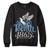 Jordan 5 Retro University Blue DopeSkill Sweatshirt Juneteenth 1865 Graphic Streetwear - Black