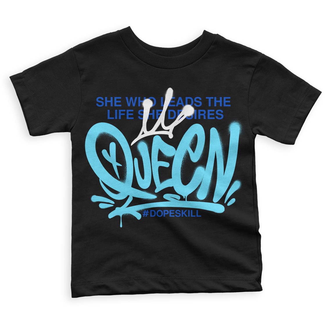 SB Dunk Argon DopeSkill Toddler Kids T-shirt Queen Graphic - Black 