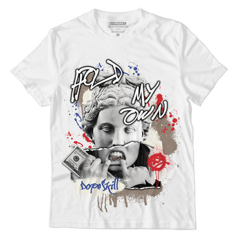 Jordan 4 Sail Canvas DopeSkill T-Shirt Hold My Own Graphic - White 