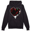 Jordan 13 Retro Playoffs DopeSkill Hoodie Sweatshirt Heart Jordan 13 Graphic Streetwear - Black