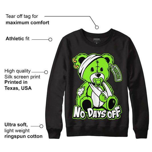 Neon Green Collection DopeSkill Sweatshirt Hurt Bear Graphic