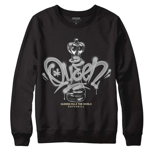 Jordan 4 Retro SE Craft Photon Dust DopeSkill Sweatshirt Queen Chess Graphic Streetwear - Black