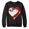 Gym Red 9s DopeSkill Sweatshirt Heart Jordan 9 Graphic - Black